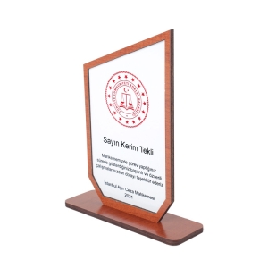 - Sublimasyon Metal Baskılı Kahverengi Ahşap Plaket  - Sublimasyon Metal Baskılı Kahverengi Ahşap Plaket