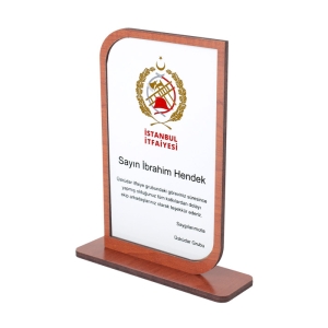 - Sublimasyon Metal Baskılı Kahverengi Ahşap Plaket  - Sublimasyon Metal Baskılı Kahverengi Ahşap Plaket