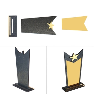 - Sublimasyon Metal Baskılı Simli Siyah Ahşap Plaket - Altın Metalli (1)  - Sublimasyon Metal Baskılı Simli Siyah Ahşap Plaket - Altın Metalli (1)