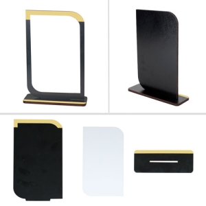 - Sublimasyon Metal Baskılı Siyah Ahşap Plaket - Beyaz Metalli (1)  - Sublimasyon Metal Baskılı Siyah Ahşap Plaket - Beyaz Metalli (1)