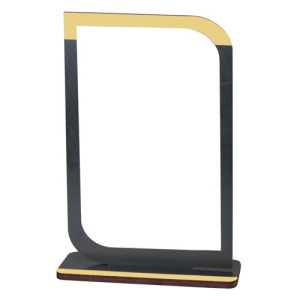 - Sublimasyon Metal Baskılı Siyah Ahşap Plaket - Beyaz Metalli  - Sublimasyon Metal Baskılı Siyah Ahşap Plaket - Beyaz Metalli