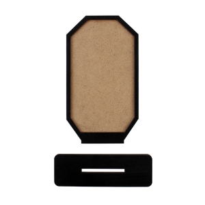 Sublimasyon Metal Baskılı Siyah Ahşap Plaket - Beyaz Metalli - 4