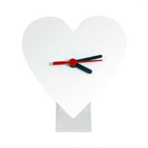 Sublimasyon Metalli Kalp Masa Saati  14 cm - 3