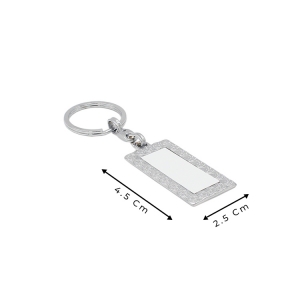 Sublimasyon Metal Krom Dikdörtgen Anahtarlık-Tek Taraflı - 3