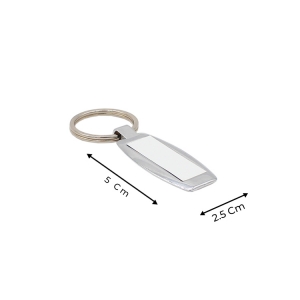 Sublimasyon Metal Krom Dikdörtgen Anahtarlık- Tek Taraflı - 4