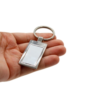 Sublimasyon Metal Krom Dikdörtgen Anahtarlık- Tek Taraflı - 3