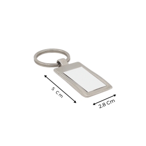 Sublimasyon Metal Krom Dikdörtgen Anahtarlık- Tek Taraflı - 4