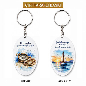 Sublimasyon Metal Oval Anahtarlık 5x3,5 cm (1)