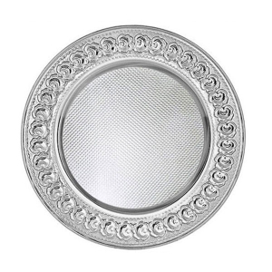 - Sublimasyon 25 cm Gümüş Metal Tabak - Güllü  - Sublimasyon 25 cm Gümüş Metal Tabak - Güllü