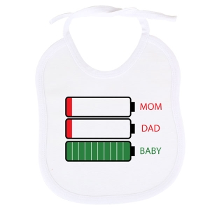 - Sublimasyon Pamuk Polyester Mama Önlüğü - Beyaz Biyeli  - Sublimasyon Pamuk Polyester Mama Önlüğü - Beyaz Biyeli
