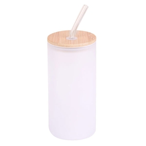- Sublimasyon Pipetli Cam Suluk - Beyaz  - Sublimasyon Pipetli Cam Suluk - Beyaz