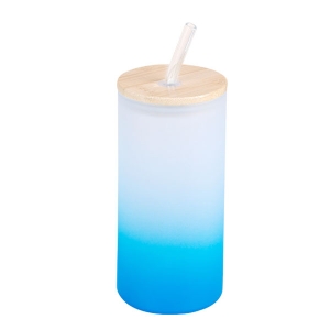 - Sublimasyon Pipetli Cam Suluk - Mavi  - Sublimasyon Pipetli Cam Suluk - Mavi