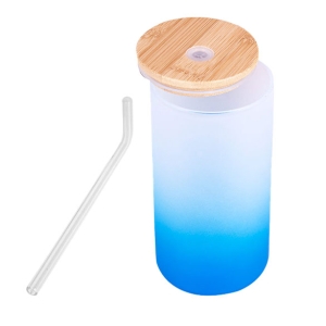 - Sublimasyon Pipetli Cam Suluk - Mavi (1)  - Sublimasyon Pipetli Cam Suluk - Mavi (1)
