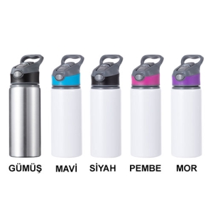 - Sublimasyon Pipetli Su Matarası 650 ml   - Sublimasyon Pipetli Su Matarası 650 ml