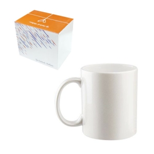 Sublimasyon Porselen Beyaz Sedefli Kupa - Kutulu - 3