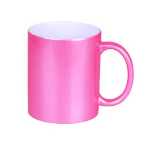 - Sublimasyon Porselen Pembe Sedefli Kupa - Kutulu  - Sublimasyon Porselen Pembe Sedefli Kupa - Kutulu