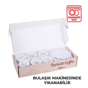 - Sublimasyon Porselen T kulplu Beyaz Kahve Fincanı 6 'lı Set - İthal (1)  - Sublimasyon Porselen T kulplu Beyaz Kahve Fincanı 6 'lı Set - İthal (1)