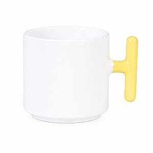 Sublimasyon Porselen T Sarı Kulplu Kupa - Kutulu