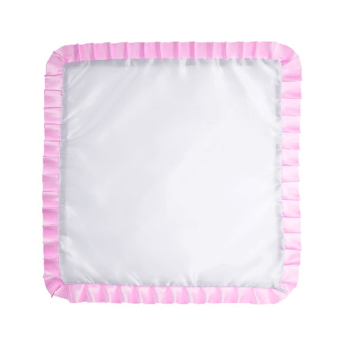 - Sublimasyon Saten Kare Yastık - Pembe Fırfırlı (1)  - Sublimasyon Saten Kare Yastık - Pembe Fırfırlı (1)