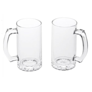 - Sublimasyon Şeffaf Bira Bardağı - İkili Set  - Sublimasyon Şeffaf Bira Bardağı - İkili Set