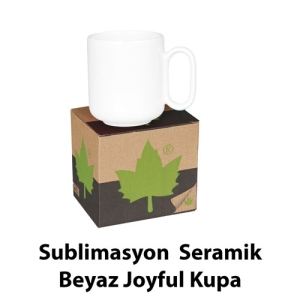 Sublimasyon Seramik Beyaz Joyful Kupa - Kutulu - 3