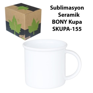 Sublimasyon Seramik Beyaz Bonny Kupa - Kutulu - 3