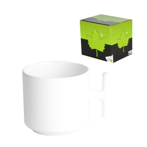 Sublimasyon  Seramik Beyaz Kulplu Latte Kupa - Kutulu - 3