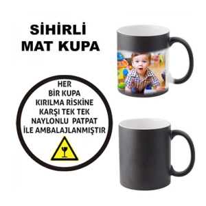 - Sublimasyon Porselen Sihirli MAT Siyah Kupa- Kutulu (1)  - Sublimasyon Porselen Sihirli MAT Siyah Kupa- Kutulu (1)