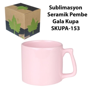 Sublimasyon Seramik Pembe Gala Kupa - Kutulu - 3