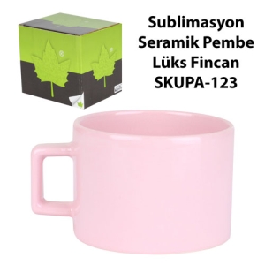 Sublimasyon Seramik Pembe Lüks Fincan - Kutulu - 3