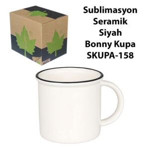 Sublimasyon Seramik Siyah Bonny Kupa - Kutulu - 3