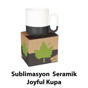 Sublimasyon Seramik Siyah Joyful Kupa - Kutulu - 3