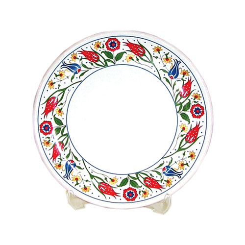- Sublimasyon Seramik Tabak 20 cm - Bordürlü (1)  - Sublimasyon Seramik Tabak 20 cm - Bordürlü (1)