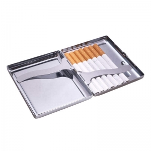 Sublimasyon Sigara Kutusu ve Kapaklı Çakmak Seti- Gümüş - 3