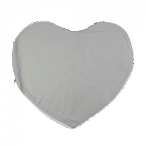 Sublimasyon Sihirli Kalp Yastık - Gümüş/Beyaz - 4