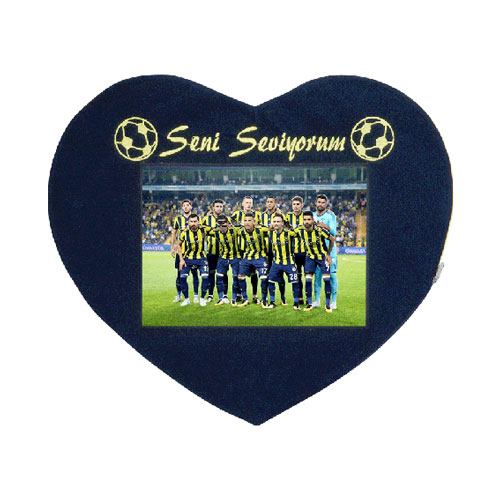 - Sublimasyon Taraftar Kalp Yastık - Sarı Lacivert (1)  - Sublimasyon Taraftar Kalp Yastık - Sarı Lacivert (1)