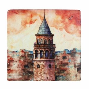 - Sublimasyon Taş Bardak Altlığı 10x10 cm - Limra  - Sublimasyon Taş Bardak Altlığı 10x10 cm - Limra