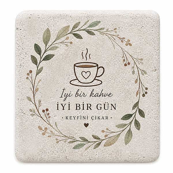 Sublimasyon Taş Bardak Altlığı 10x10 cm - Limra - 2