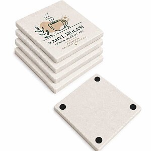 Sublimasyon Taş Bardak Altlığı 10x10 cm - Limra - 3