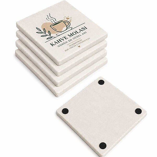 Sublimasyon Taş Bardak Altlığı 10x10 cm - Limra - 3