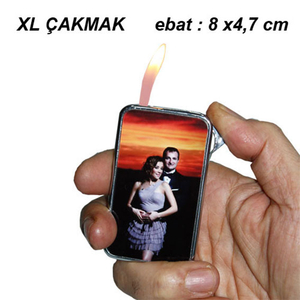 - Sublimasyon Gümüş XL Çakmak - Tek Taraflı  - Sublimasyon Gümüş XL Çakmak - Tek Taraflı