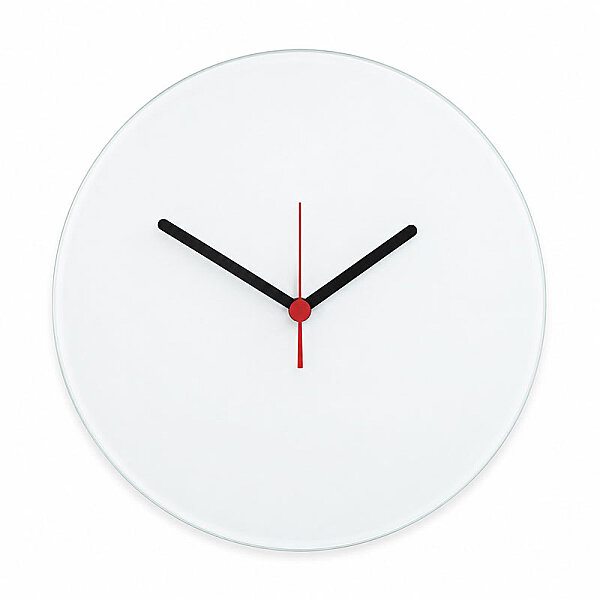 Sublimasyon Yuvarlak Cam Saat  18 cm - 1
