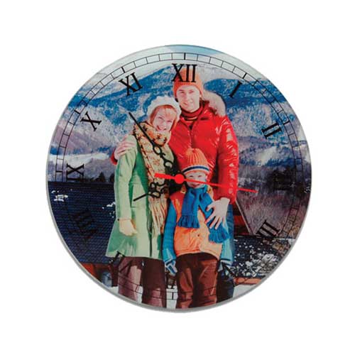 - Sublimasyon Yuvarlak Cam Saat 27 cm  - Sublimasyon Yuvarlak Cam Saat 27 cm