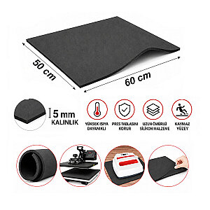 Transfer Presleri İçin Isıya Dayanıklı Mat 50x60 cm - 5 mm    (1)