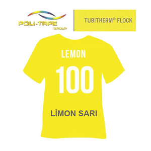 - Tubitherm Flock 100 / Limon Sarı / 50 cm x 1 metre  - Tubitherm Flock 100 / Limon Sarı / 50 cm x 1 metre