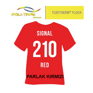 - Tubitherm Flock 210 / Parlak Kırmızı / 50 cm x 1 metre  - Tubitherm Flock 210 / Parlak Kırmızı / 50 cm x 1 metre