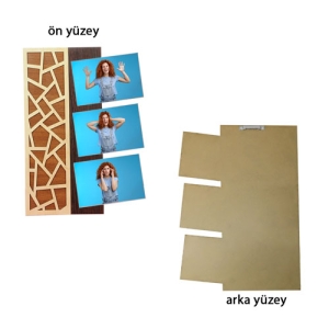 Üçlü 10x15 cm Ahşap Fotoğraf Çerçevesi - 3
