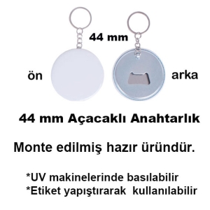 - Uv Baskı İçin 44 mm Açacaklı Anahtarlık (50 adet)  - Uv Baskı İçin 44 mm Açacaklı Anahtarlık (50 adet)