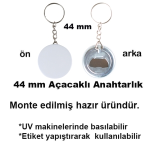 Uv Baskı İçin 44 mm Açacaklı Anahtarlık (50 adet) - 3