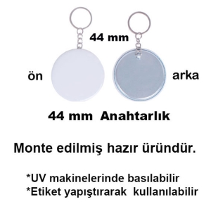 - Uv Baskı İçin 44 mm Anahtarlık (50 adet)  - Uv Baskı İçin 44 mm Anahtarlık (50 adet)